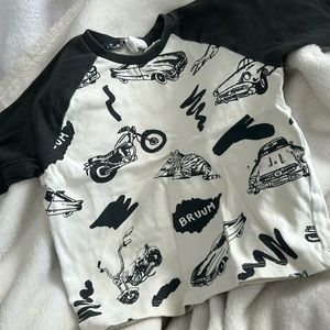 Zara Baby Tiger Car Graphic Tee Size 12-18 M‎